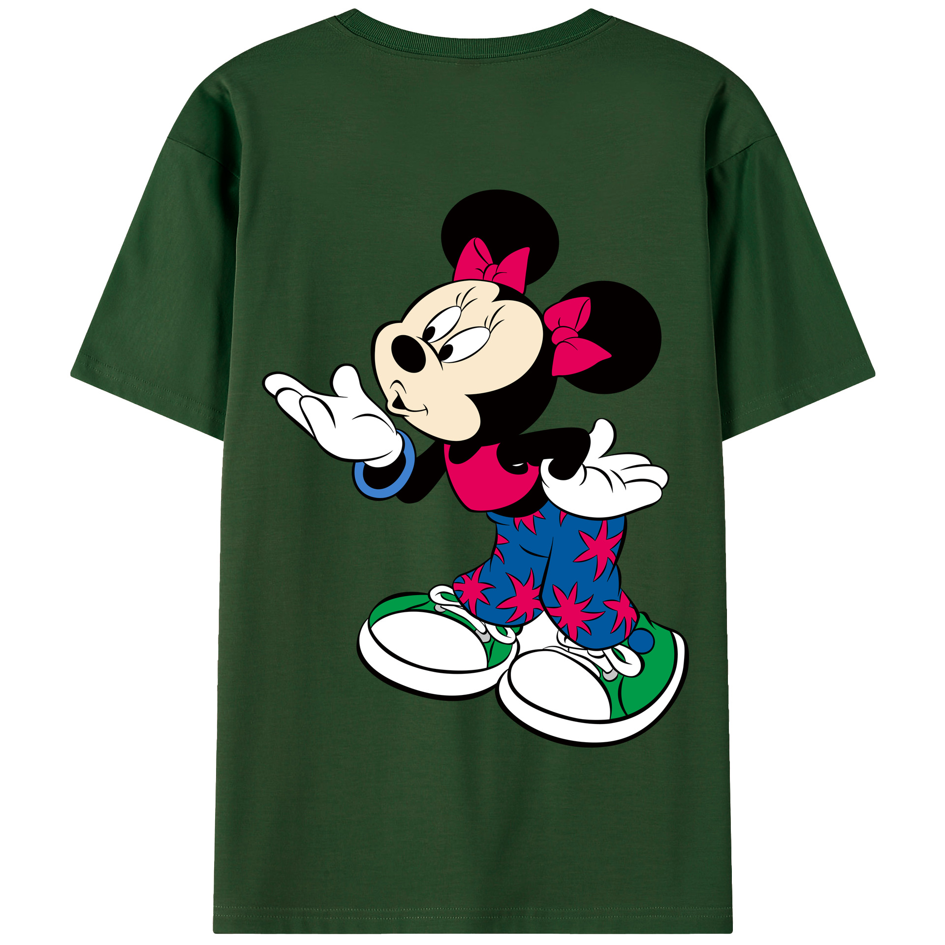 （画像用） ミッキーマウス Mickey Mouse 綿100％半袖Tシャツ（背面プリント）